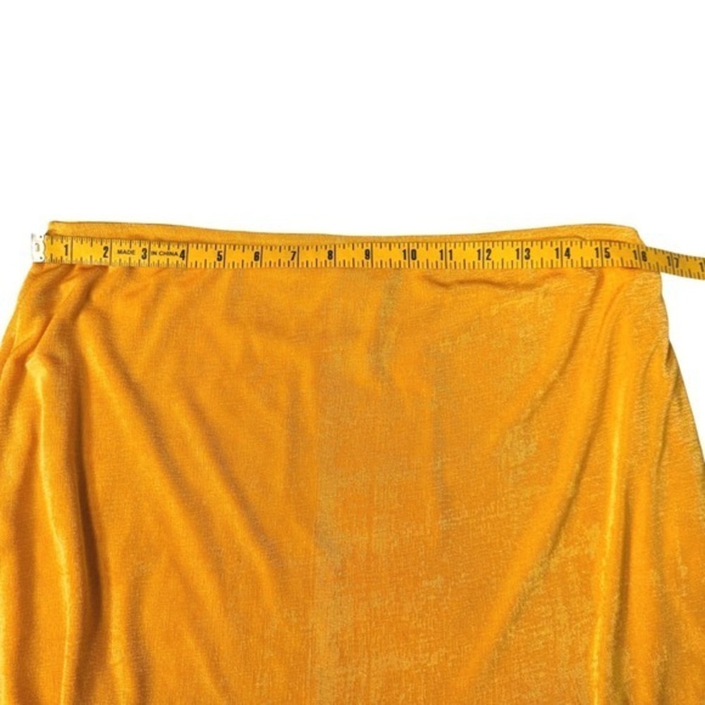 Sabo Myri Skirt NWT Womens Size XL Gold Yellow Stretch Mini Lined Euro Summer - Picture 10 of 11
